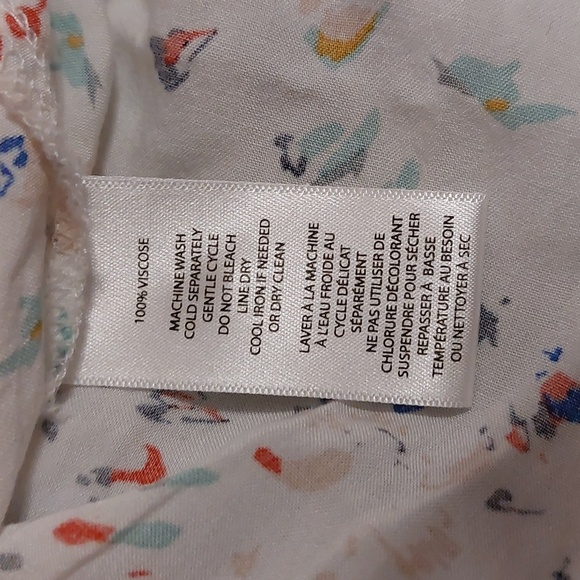 BeachLunchLounge Multicolor Abstract Print Long Sleeve Button Front Shirt Size M - Picture 9 of 9